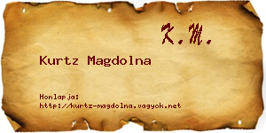 Kurtz Magdolna névjegykártya
